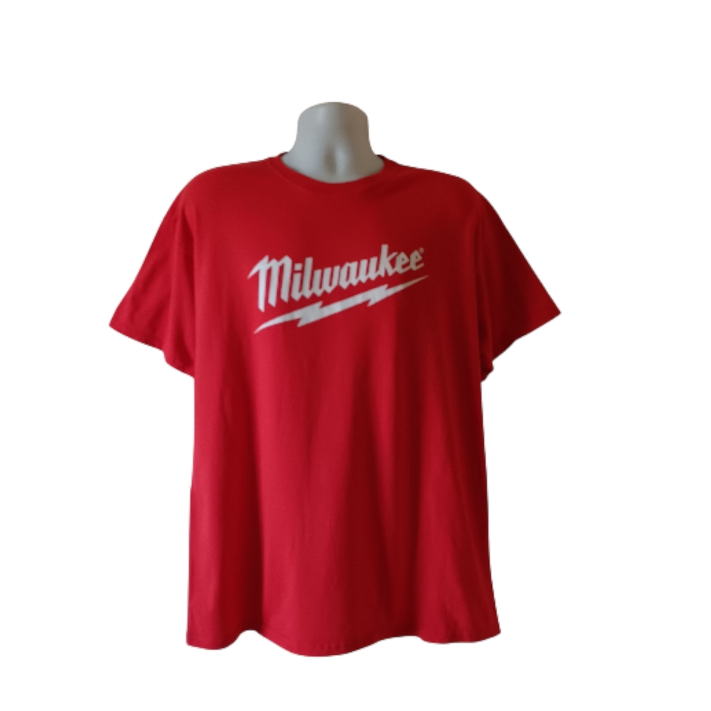 Gildan Red Tee with White Graphic
